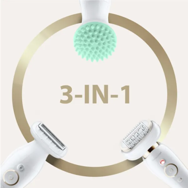 Epilator Braun SES 9020 Uscată/ Umedă/ Gold White photo 4