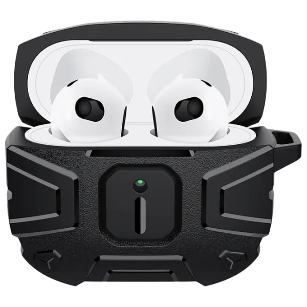Husă pentru căști Apple AirPods 3 (Explorer Case Knight) Nillkin/ TPU/ Black photo 3