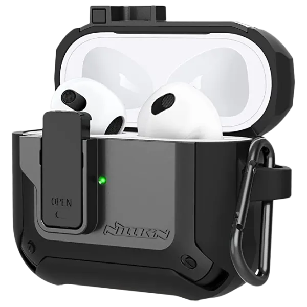 Чехол для наушников Apple AirPods 3 (Bounce Case) Nillkin/ PC/ TPU/ Черный photo 4 Чехол для наушников Apple AirPods 3 (Bounce Case) Nillkin/ PC/ TPU/ Черный photo 4