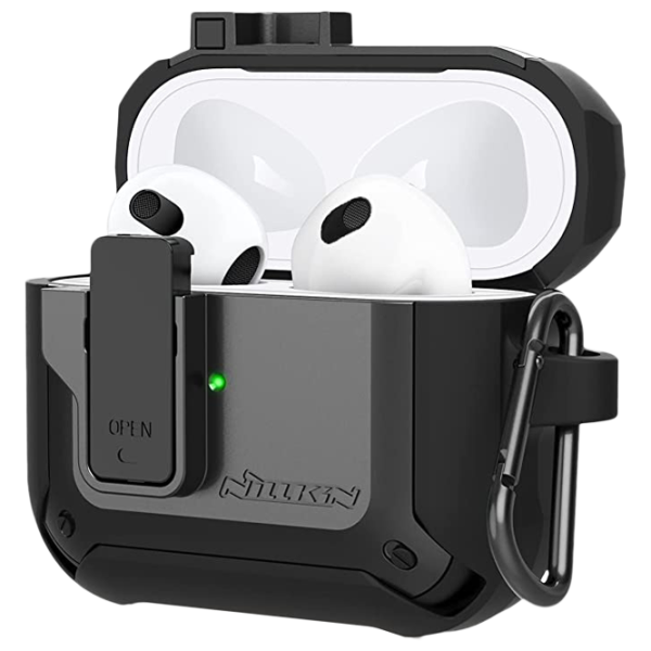 Чехол для наушников Apple AirPods 3 (Bounce Case) Nillkin/ PC/ TPU/ Черный photo 4 Чехол для наушников Apple AirPods 3 (Bounce Case) Nillkin/ PC/ TPU/ Черный photo 4