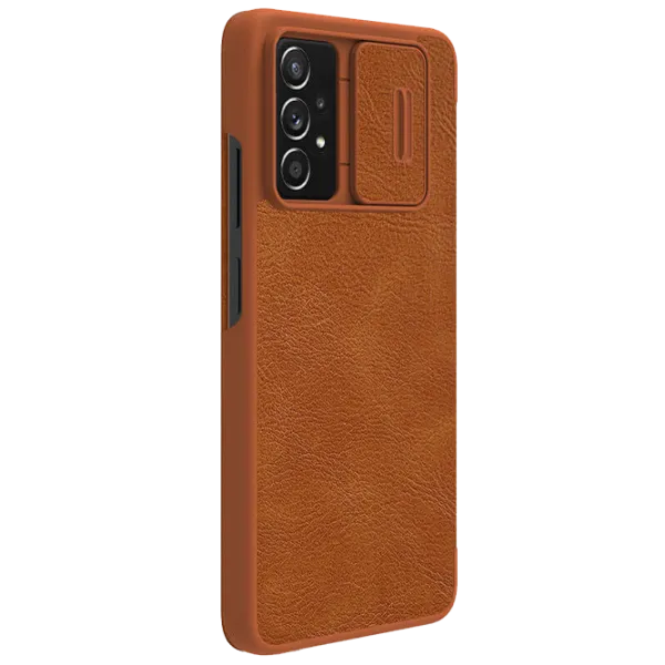 Husă pentru smartphone Samsung Galaxy A73 Nillkin/ Flip Cover/ Piele/ Brown photo 3