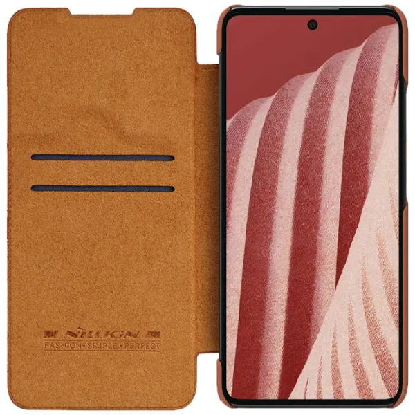 Husă pentru smartphone Samsung Galaxy A73 Nillkin/ Flip Cover/ Piele/ Brown photo 5