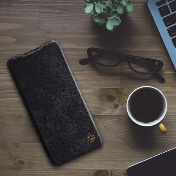 Чехол для смартфона Xiaomi Redmi Note 11 4G Nillkin/ Flip Cover/ Кожа/ Черный photo 3 Чехол для смартфона Xiaomi Redmi Note 11 4G Nillkin/ Flip Cover/ Кожа/ Черный photo 3