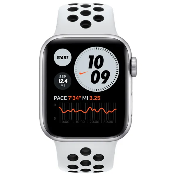 Умные часы Apple Watch SE Nike  1.57" / 40 мм / Серебряный - Белый / MKQ23 photo 2 Умные часы Apple Watch SE Nike  1.57" / 40 мм / Серебряный - Белый / MKQ23 photo 2