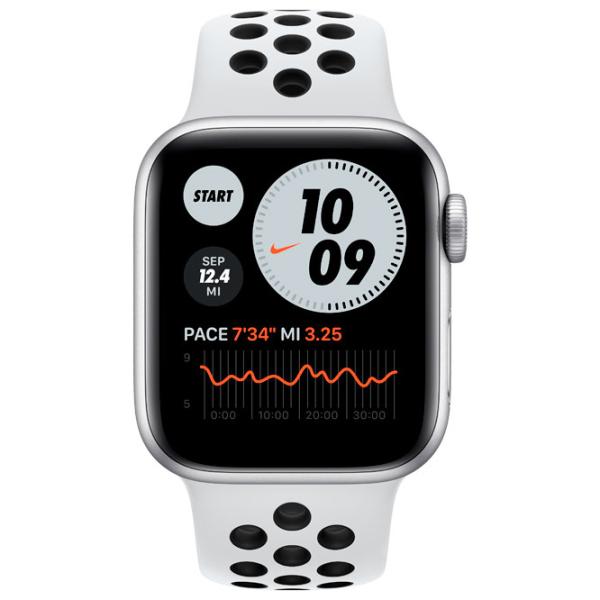 Умные часы Apple Watch SE Nike  1.57" / 40 мм / Серебряный - Белый / MKQ23 photo 2 Умные часы Apple Watch SE Nike  1.57" / 40 мм / Серебряный - Белый / MKQ23 photo 2