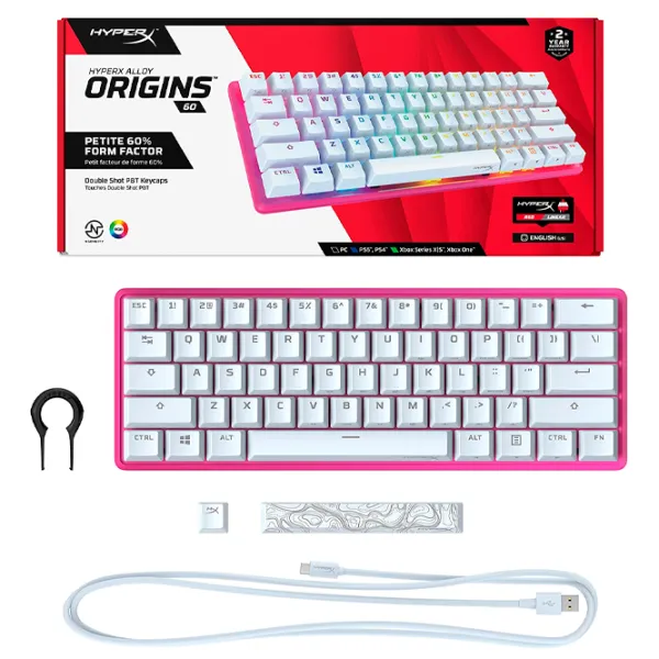 Клавиатура HyperX Alloy Origins 60 TKL Проводная/ Розовый photo 6