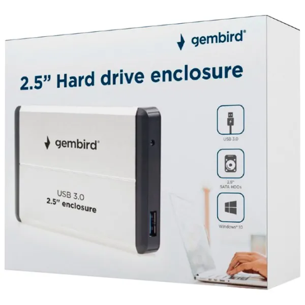Carcasă externă pentru HDD Gembird EE2 -U3S-2-S USB 3.0/ Silver photo 5