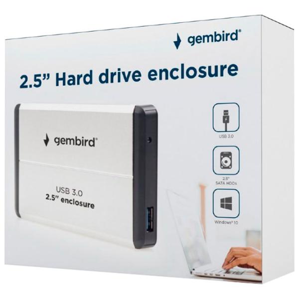 Carcasă externă pentru HDD Gembird EE2 -U3S-2-S USB 3.0/ Silver photo 5