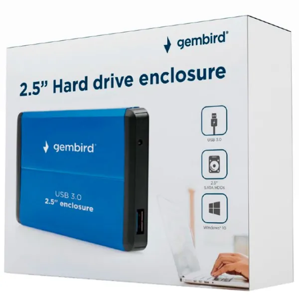 Внешний корпус для HDD Gembird EE2-U3S-2-B USB 3.0/ Синий photo 6