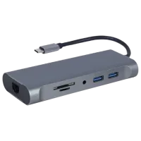 Adapter Cablexpert A-CM-COMBO7-01 USB Type-C/ Gray photo 2