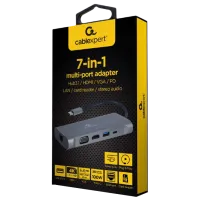 Adapter Cablexpert A-CM-COMBO7-01 USB Type-C/ Gray photo 3