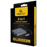 Адаптер Cablexpert A-CM-COMBO6-01 USB Type-C/ Серый photo 3