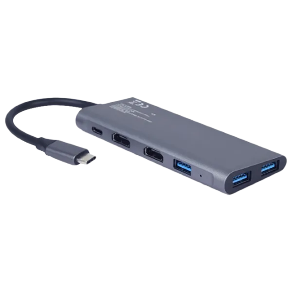 Адаптер Cablexpert A-CM-COMBO3-01 USB Type-C/ Серый photo 2