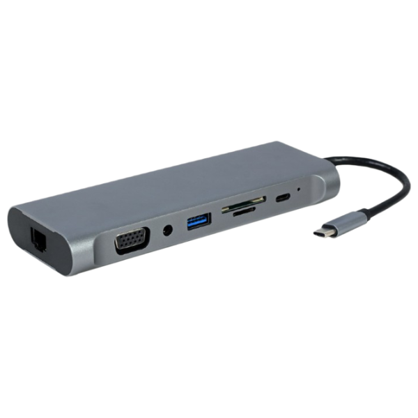 Adapter Cablexpert A-CM-COMBO8-01 USB Type-C/ Gray photo 2