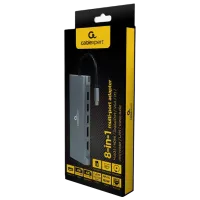 Adapter Cablexpert A-CM-COMBO8-01 USB Type-C/ Gray photo 3