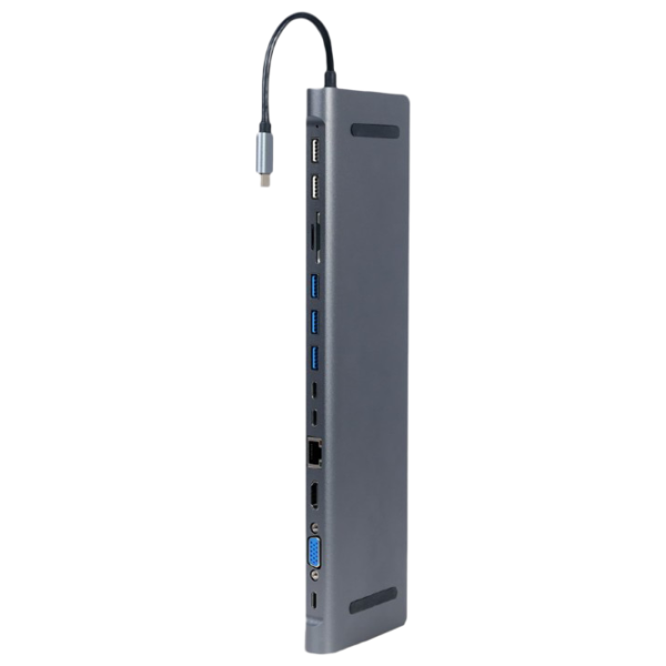 Adapter Cablexpert A-CM-COMBO9-01 USB Type-C/ Gray photo 2