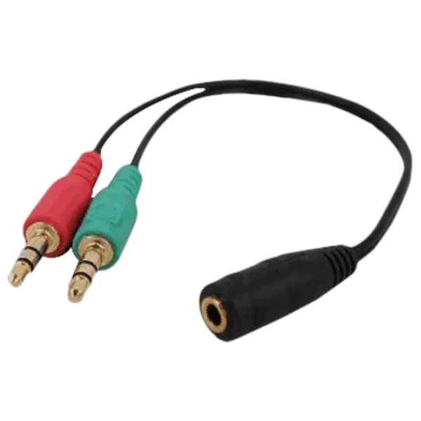 Cablu audio Cablexpert 3.5 mm + 3.5 mm 0.2 m/ Black photo 2