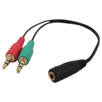 Аудио кабель Cablexpert 3.5 mm + 3.5 mm 0.2 m/ Черный photo 2