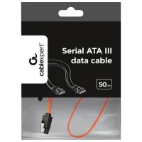 Cablu de date Cablexpert SATA III + SATA III 0.5 m/ Orange photo 2