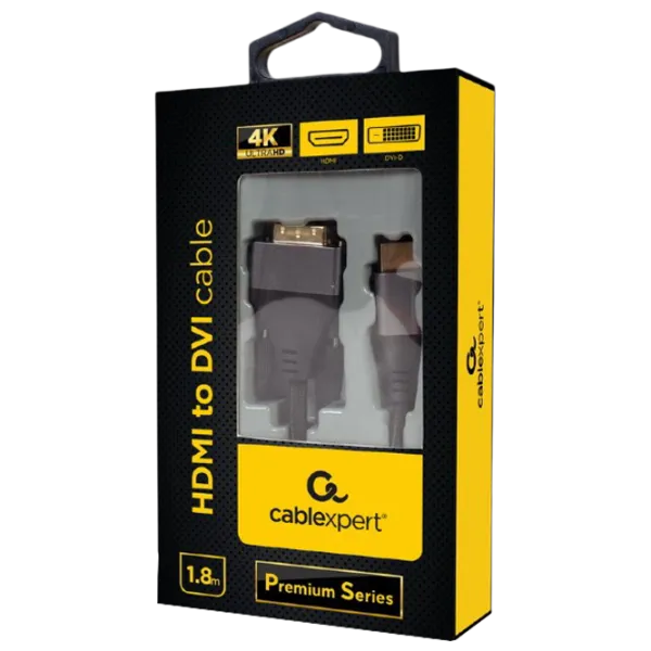 Cablu video Cablexpert HDMI + DVI 1.8 m/ Black photo 3