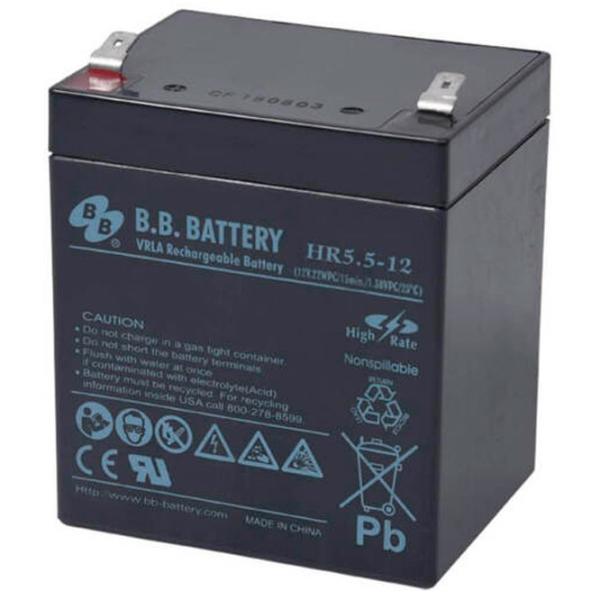 Acumulator pentru UPS B.B. HRC 12 V 5.5 Ah Black photo 2