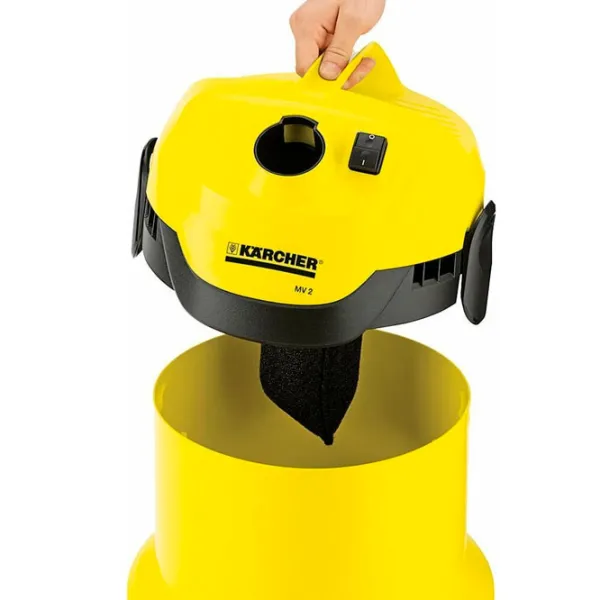 Aspirator industrial KARCHER WD 2 1.629-783.0 + Gofrafilter Gofrafilter Yellow 1000 W/ Yellow photo 5