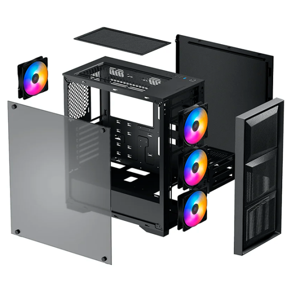 Корпус Deepcool MATREXX 50 MESH 4FS Mid Tower / Черный photo 11