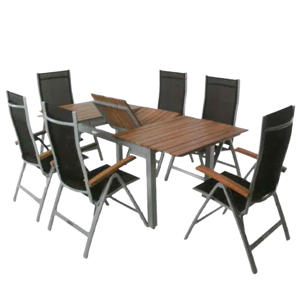 Set mobilă terasă Hecht Montana Aluminiu/ Lemn/ Textil/ Brown photo 2 Set mobilă terasă Hecht Montana Aluminiu/ Lemn/ Textil/ Brown photo 2