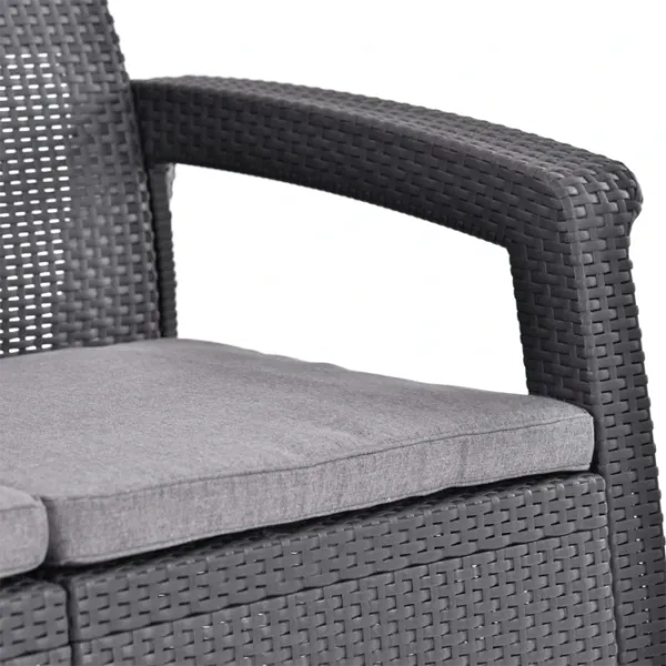 Set mobilă terasă Hecht Sierra Maxi Ratan artificial/ Gray photo 6