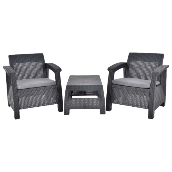 Set mobilă terasă Hecht Sierra Ratan artificial/ Gray photo 2
