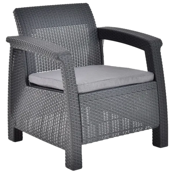 Set mobilă terasă Hecht Sierra Ratan artificial/ Gray photo 3