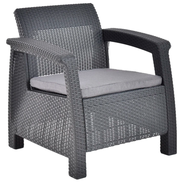 Set mobilă terasă Hecht Sierra Ratan artificial/ Gray photo 3