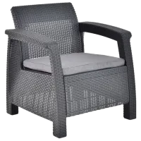 Set mobilă terasă Hecht Sierra Ratan artificial/ Gray photo 3