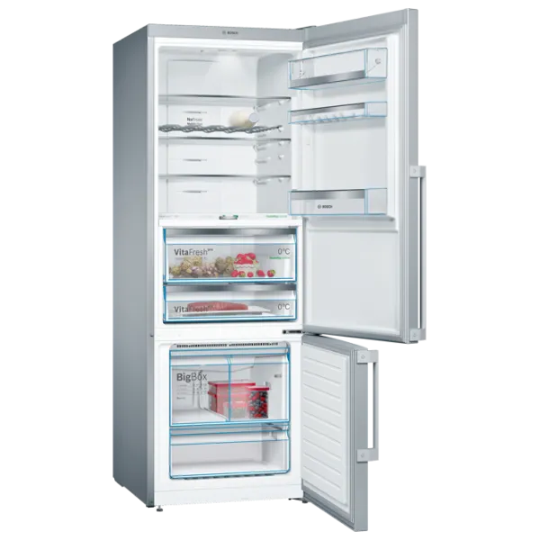 Frigider Bosch KGF56PIDP cu congelator jos 483 l / 193 cm / Inox photo 2