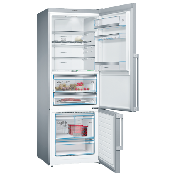 Frigider Bosch KGF56PIDP cu congelator jos 483 l / 193 cm / Inox photo 2