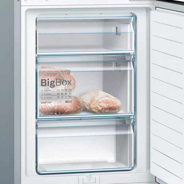 Frigider Bosch KGV36VBEAS cu congelator jos 308 l / 186 cm / Black photo 6