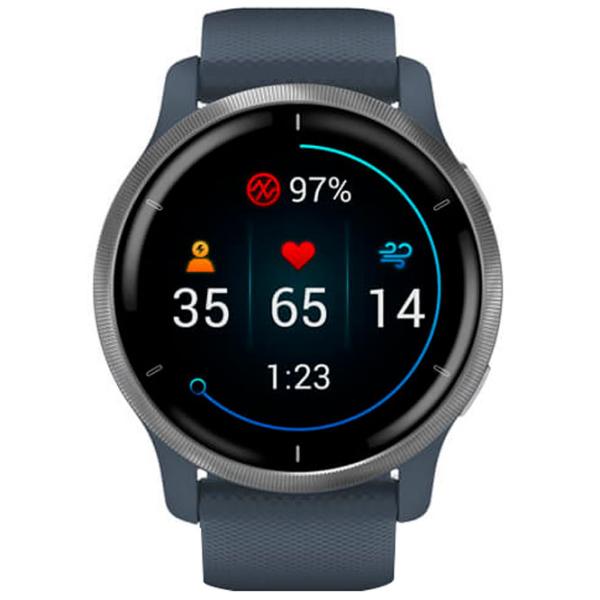 Ceas inteligent Garmin Venu 2 1.3"/ 45 mm/ Blue - Blue/ 010-02430-10 photo 2