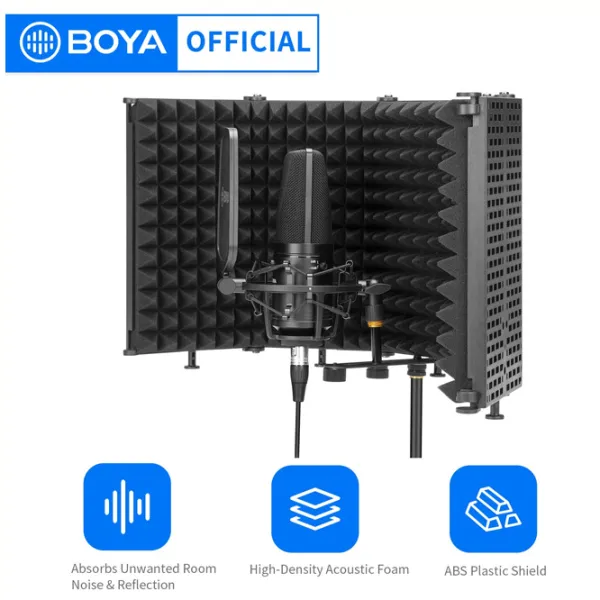 Звукоизоляционный экран для микрофона Boya BY-RF5P Черный photo 3