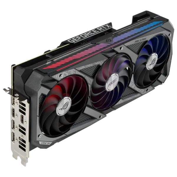 Видеокарта Asus GeForce RTX 3070 LHR ROG Strix Gaming OC V2 PCI Express x16 4.0 / 8 ГБ photo 3 Видеокарта Asus GeForce RTX 3070 LHR ROG Strix Gaming OC V2 PCI Express x16 4.0 / 8 ГБ photo 3