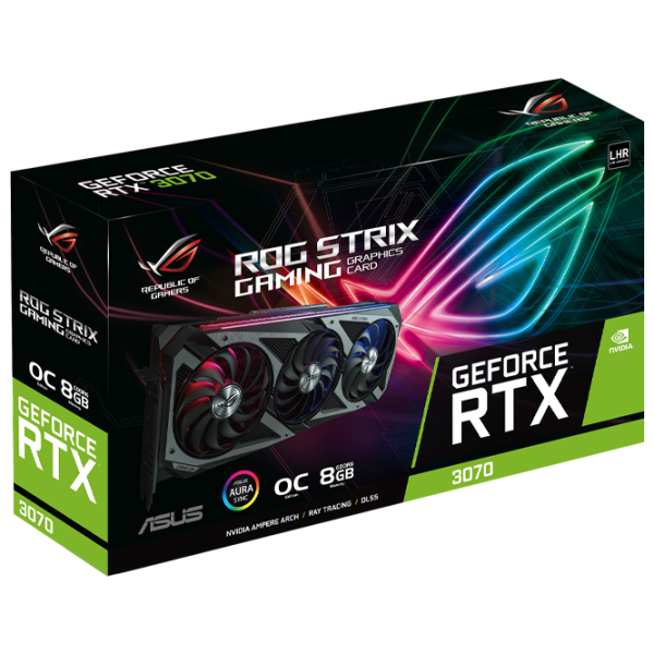 Видеокарта Asus GeForce RTX 3070 LHR ROG Strix Gaming OC V2 PCI Express x16 4.0 / 8 ГБ photo 7 Видеокарта Asus GeForce RTX 3070 LHR ROG Strix Gaming OC V2 PCI Express x16 4.0 / 8 ГБ photo 7