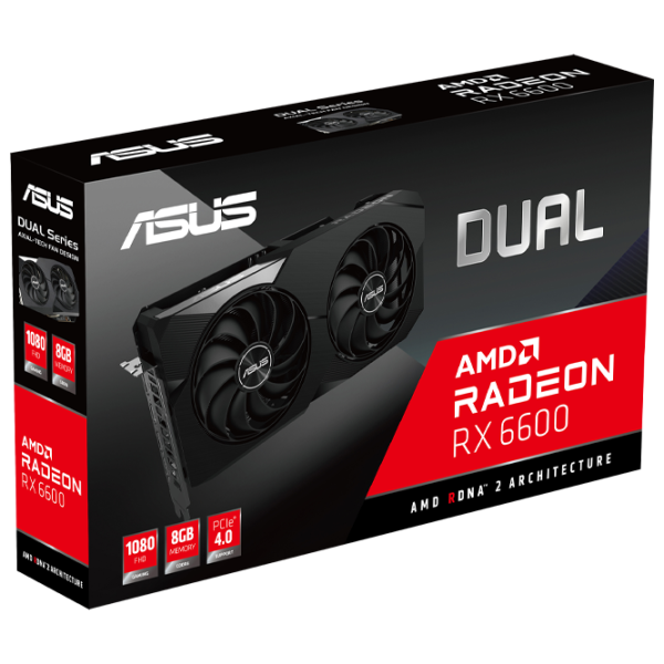 Placă video Asus Radeon RX 6600 Dual PCI Express x16 4.0 / 8 GB photo 6 Placă video Asus Radeon RX 6600 Dual PCI Express x16 4.0 / 8 GB photo 6