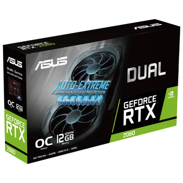 Видеокарта Asus GeForce RTX 2060 Dual EVO OC PCI Express x16 3.0 / 12 ГБ photo 7 Видеокарта Asus GeForce RTX 2060 Dual EVO OC PCI Express x16 3.0 / 12 ГБ photo 7
