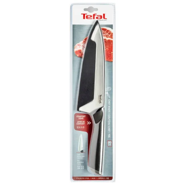 Кухонный нож Tefal K2213244 Нержавеющая сталь/ Черный photo 5