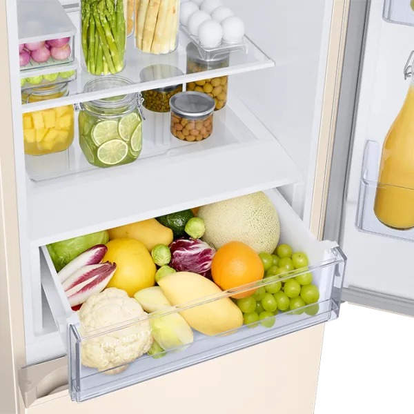 Frigider Samsung RB34T600FEL/UA cu congelator jos 340 l / 185.3 cm / Beige photo 8