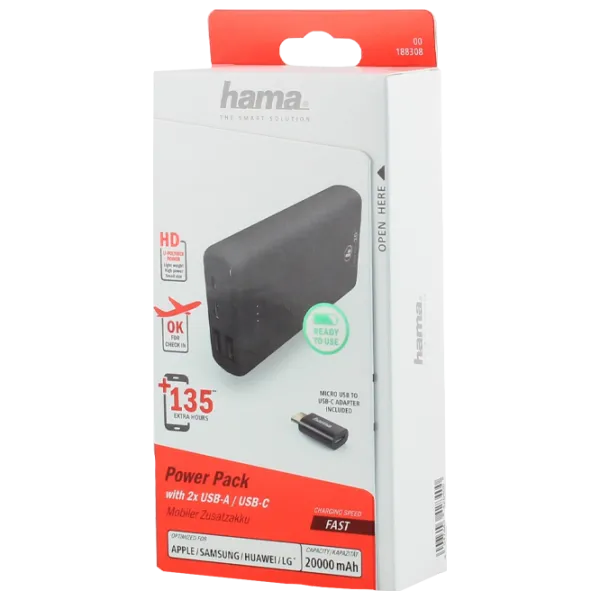 Power Bank Hama Supreme 20HD 20000 mAh/ 187292/ Gray photo 6 Power Bank Hama Supreme 20HD 20000 mAh/ 187292/ Gray photo 6