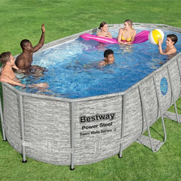Piscină Bestway 56716BW 13430 l/ Cu cadru/ Gray photo 7