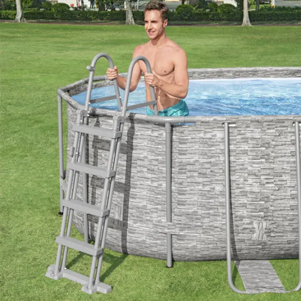 Piscină Bestway 56716BW 13430 l/ Cu cadru/ Gray photo 9