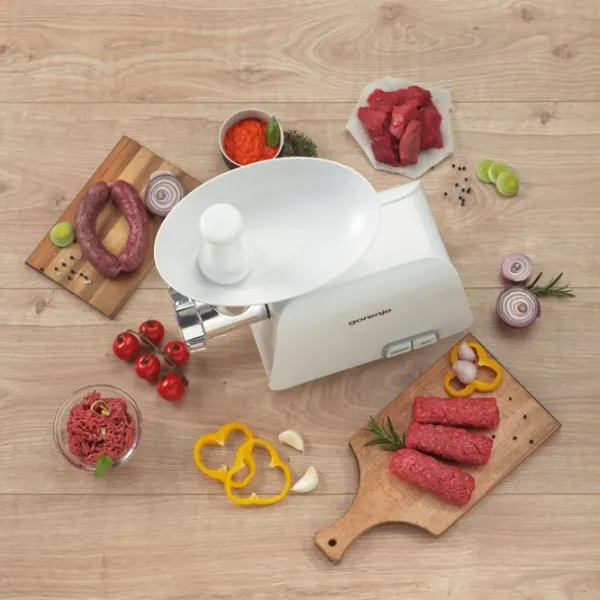Mașină de tocat carne Gorenje MG1602W 1600 W/ 1.9 kg/ min/ White photo 5