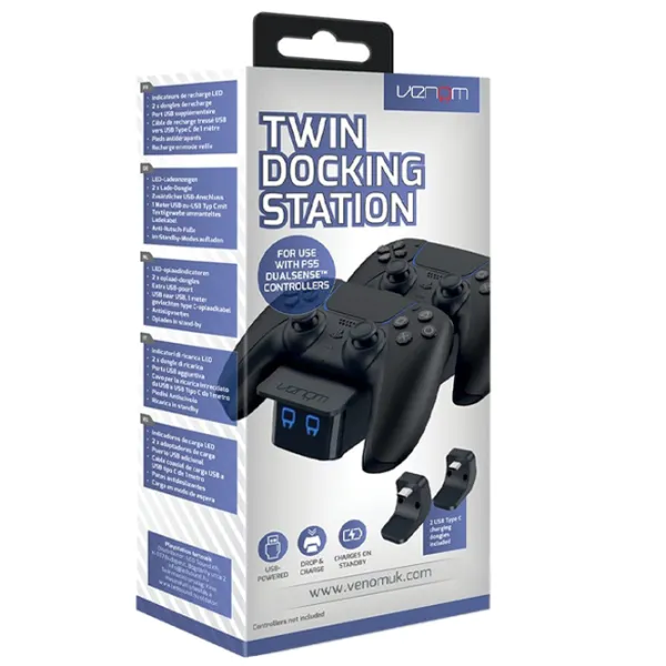 Stație de încărcare controller Venom VS5007 PlayStation 5/ Black photo 6