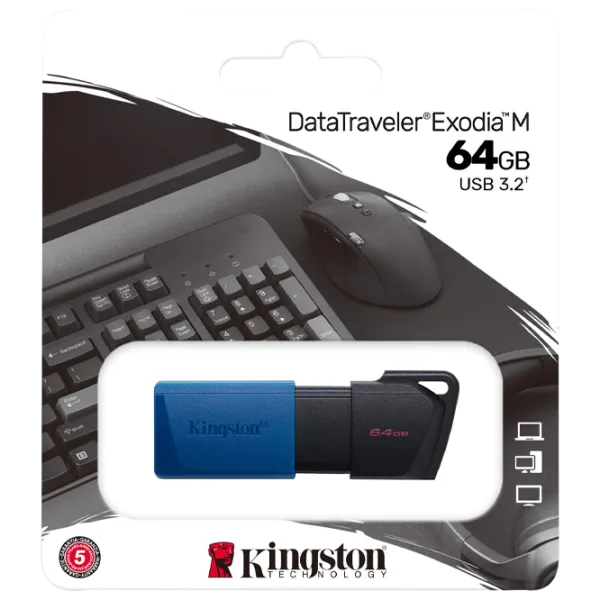 Kingston DataTravel Exodia 64 ГБ Синий photo 3